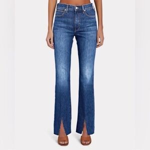 Veronica Beard Keane Long Straight Leg High Rise jeans.